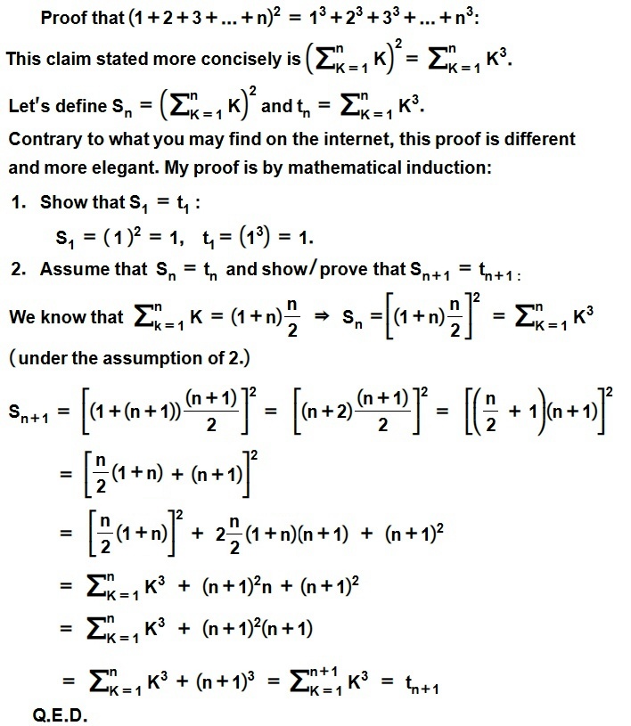 Proof for "Squares to Cubes"