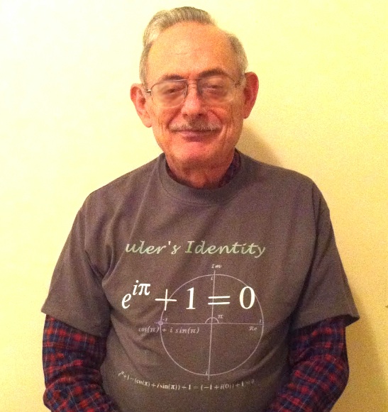 Moshe's T-shirt displays Euler's Identity